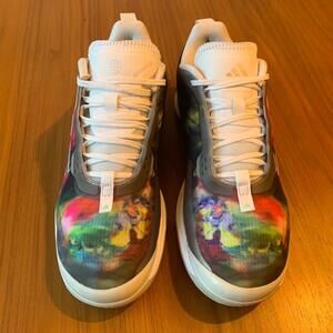 Adidas Avacourt Women’s Sz 7.5 Tennis Shoes Tie-dye White Metallic Mint Sneakers